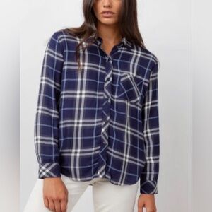 Rails Hunter Button Down in Navy Sky Coal